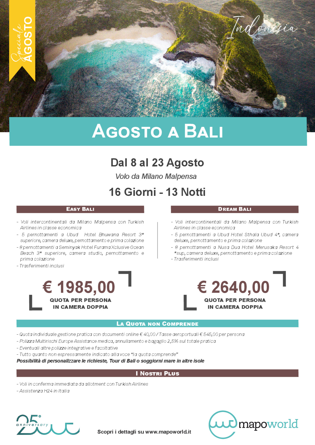 Agosto a Bali - Dal 8 al 23 Agosto