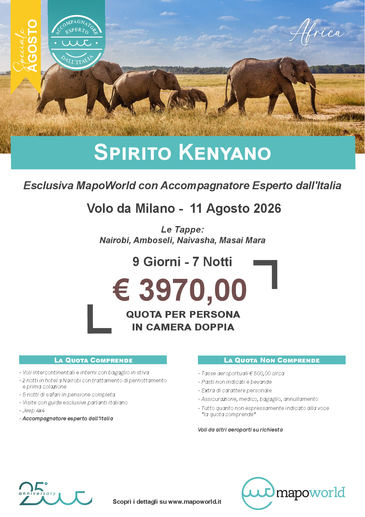 Spirito Kenyano - Partenza 11 Agosto