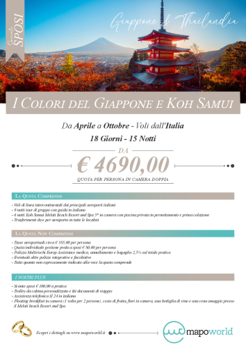 I colori del Giappone e Koh Samui