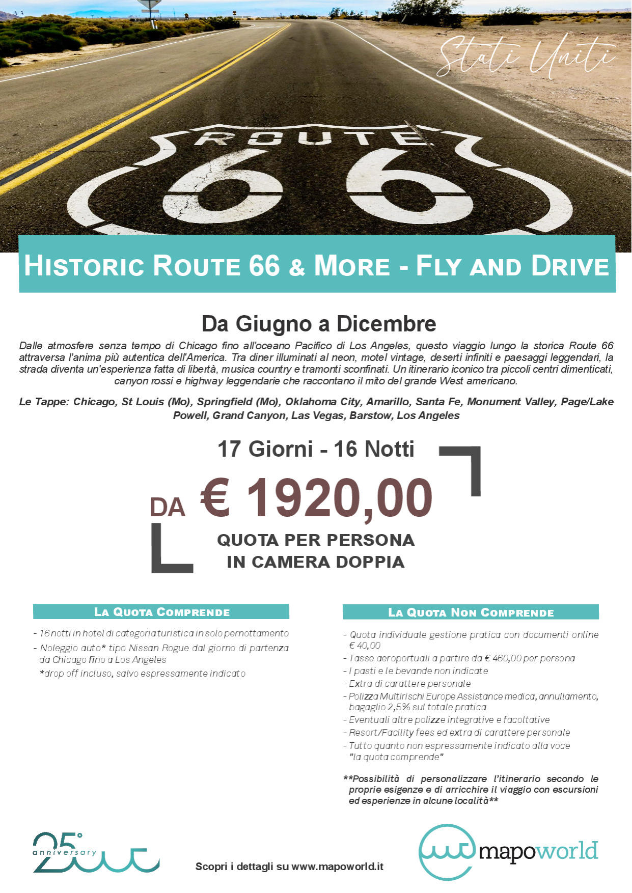 Historic Route 66 e More - Fly and Drive