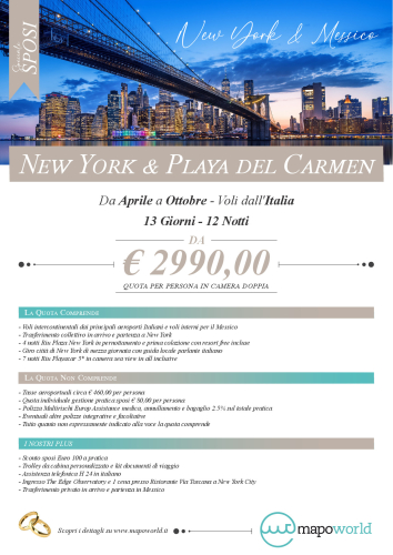 New York e Playa del Carmen
