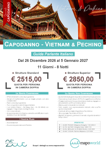 Capodanno - Vietnam e Pechino