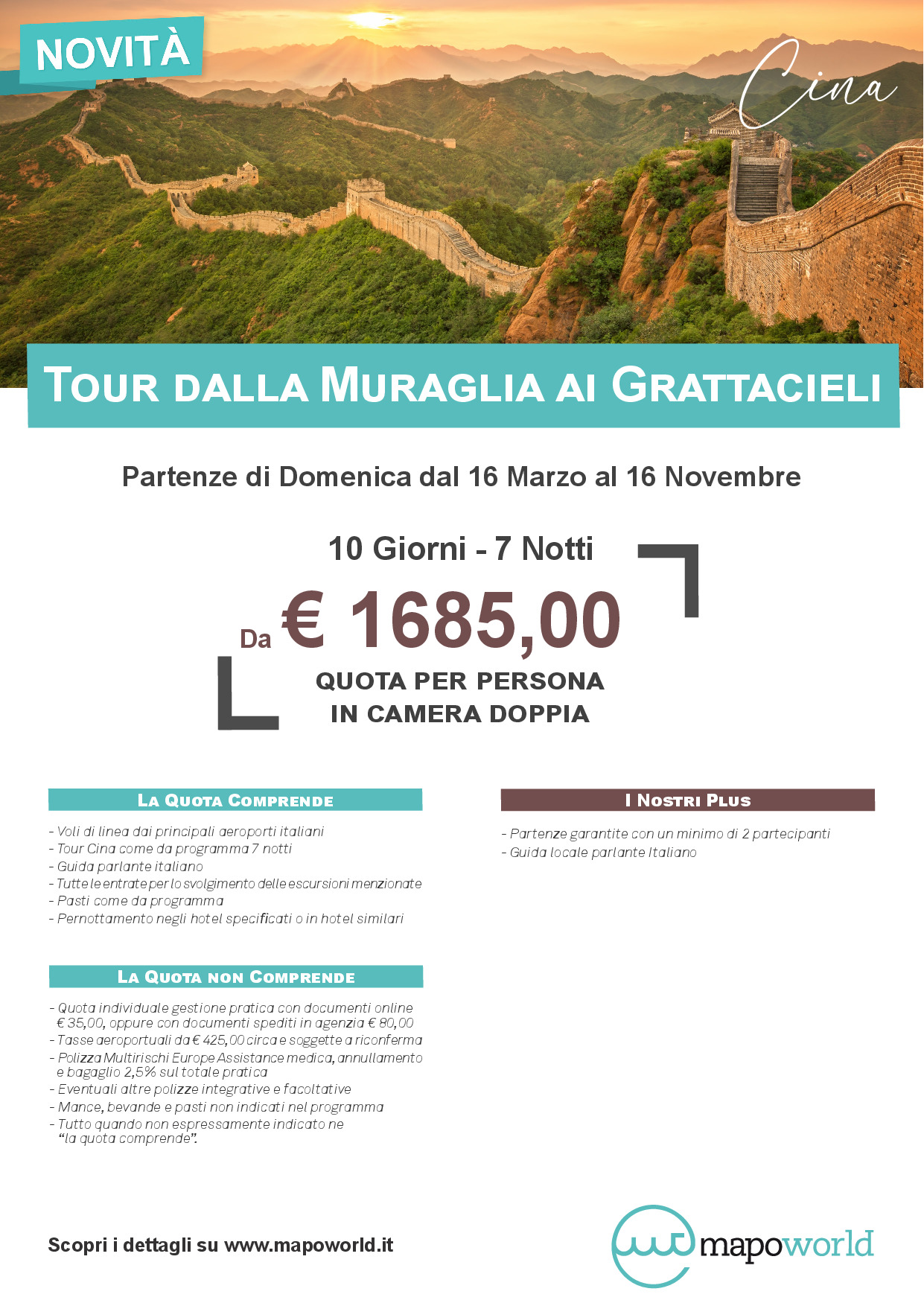 Cina - Tour dalla Muraglia ai Grattacieli