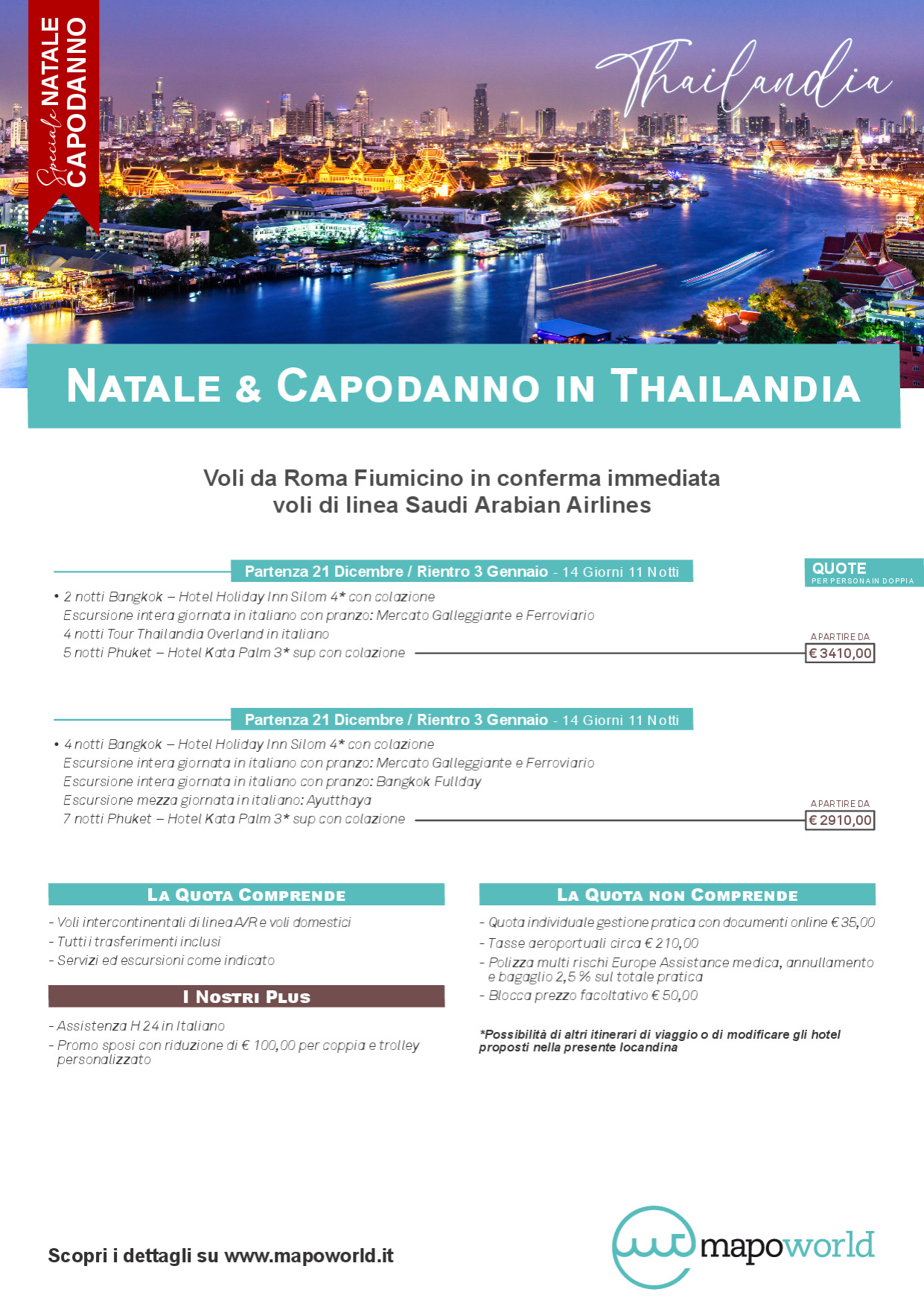 Natale e Capodanno in Thailandia - Da Roma