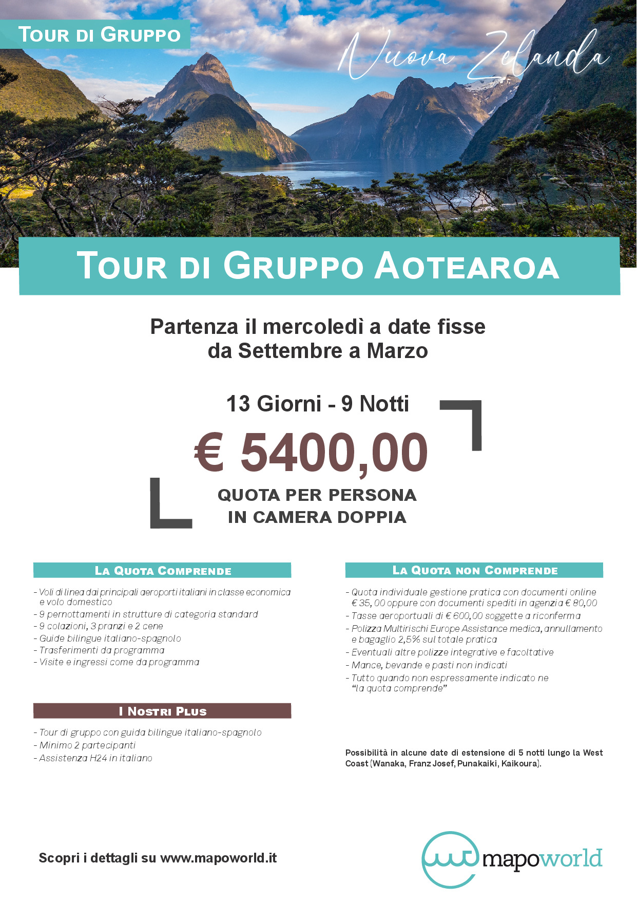 Nuova Zelanda - Tour di Gruppo Aotearoa