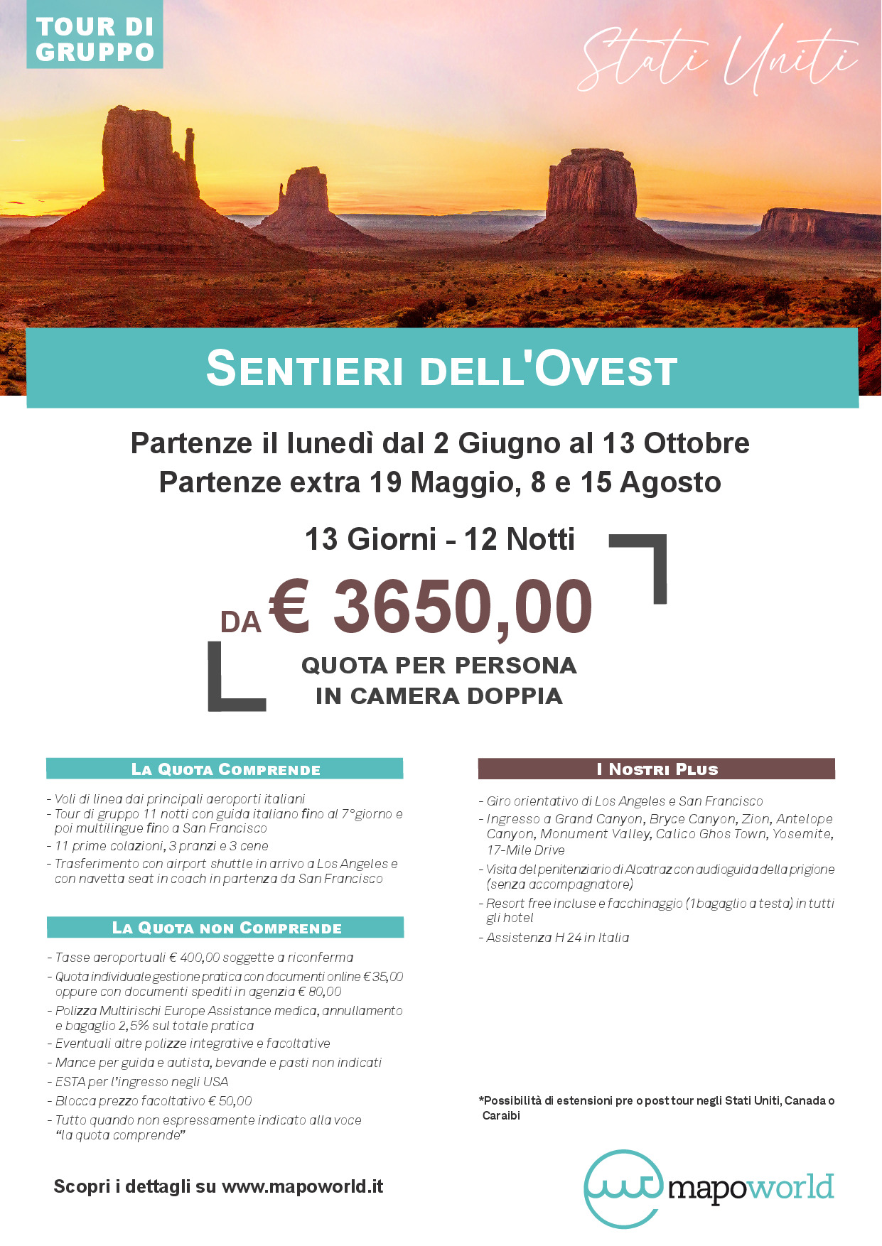 Sentieri dell'Ovest - Tour di gruppo