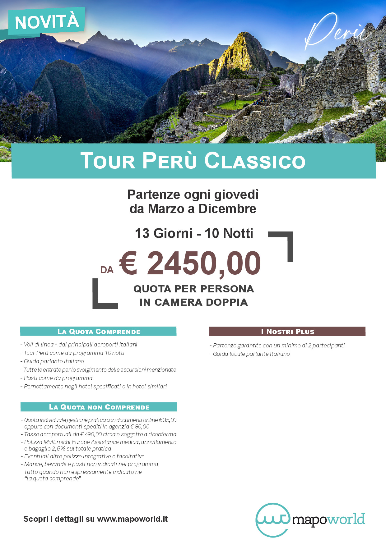 Tour Perù Classico